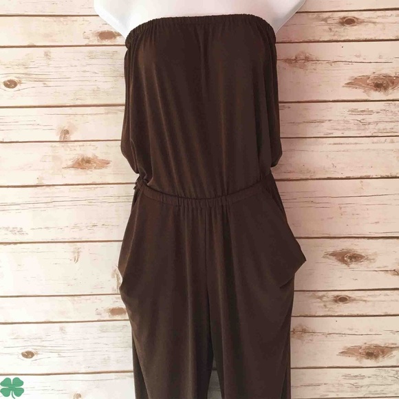 Michael Kors Brown Strapless Jumpsuit Size XS - Picture 5 of 10